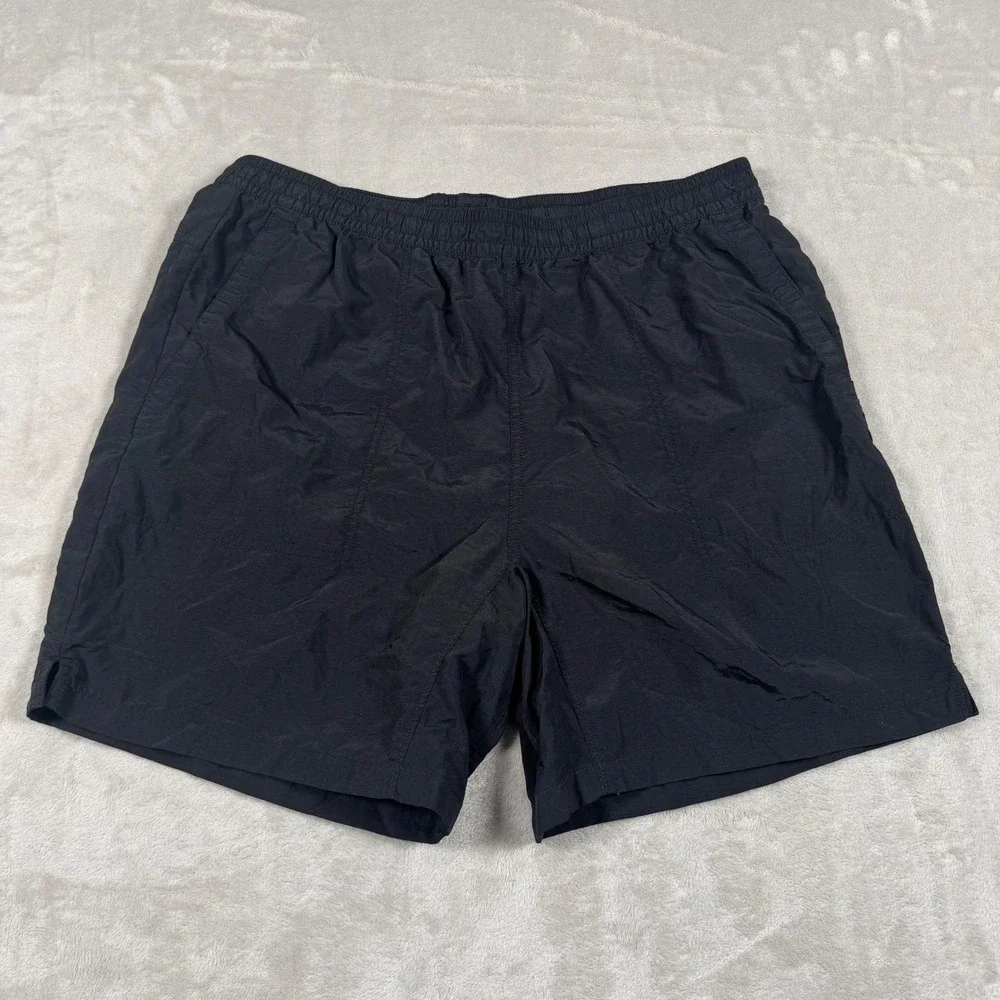 The North Face Shorts Mens Large Black Nylon Elastic Waist Athletic Hiking